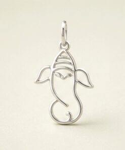 จี้ Ganesha เส้นมินิมอล มุมภาพ 03